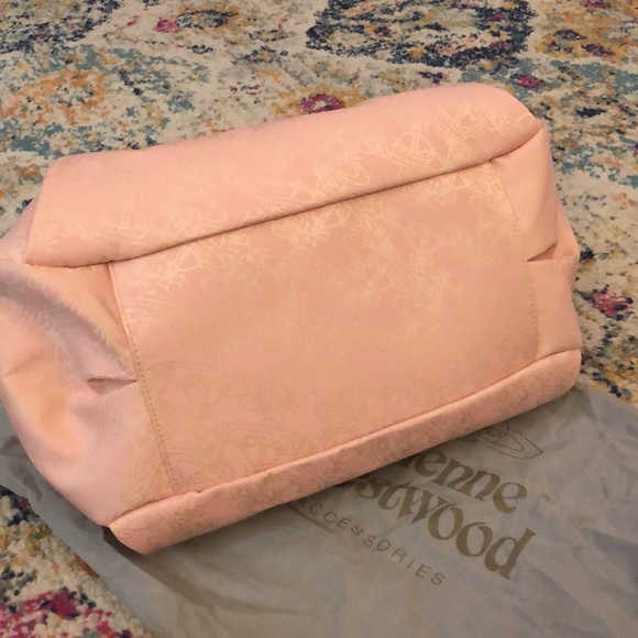 Vivienne Westwood rosa satin and leather country orb bag with gold hardware - Picture 3 of 6